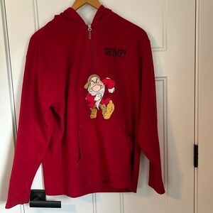 Disney grumpy fleece pull over size large